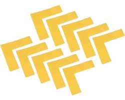 20 stuks 5s locatiemarkering hoek 4 x 4 x 1,2 inch L-vorm vloermarkering voor kantoor, tafelblad bureau, magazijnvloer, geel