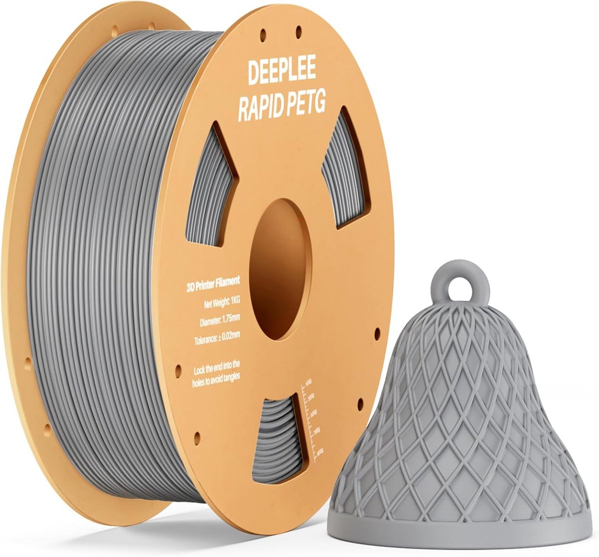 PETG 3D Printer Filament 1.75mm 1kg Grijs