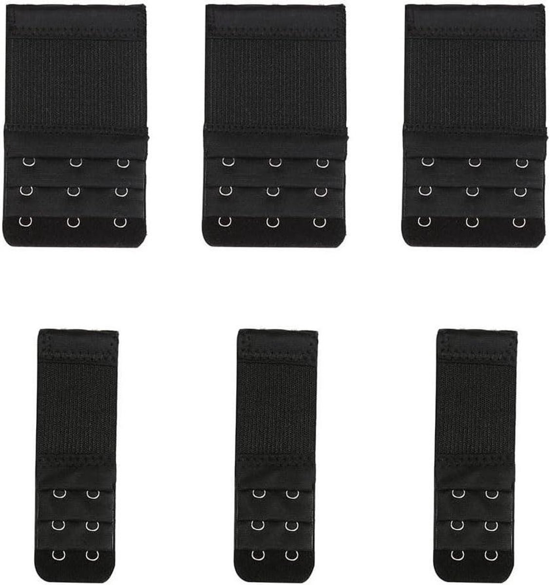 6 stuks bh-verlengers voor 2 en 3 haken - elastische bh-verlenging - zacht en comfortabel - handig voorbh-bandjes.