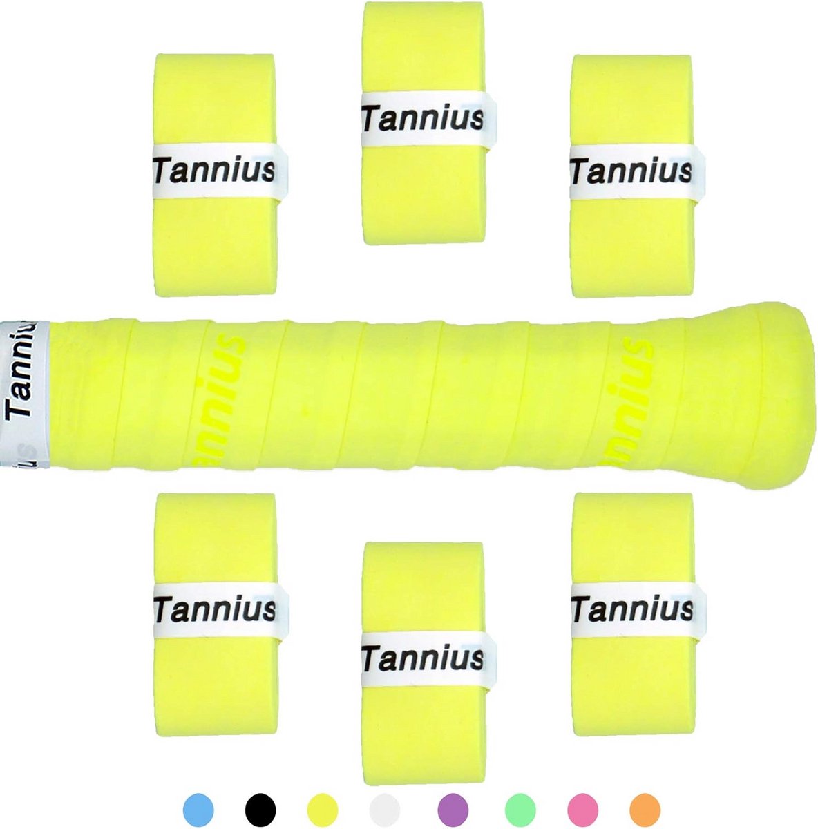 Set van 6 of 9 Absorberende Tennis Racket Overgrips - Droog Gevoel