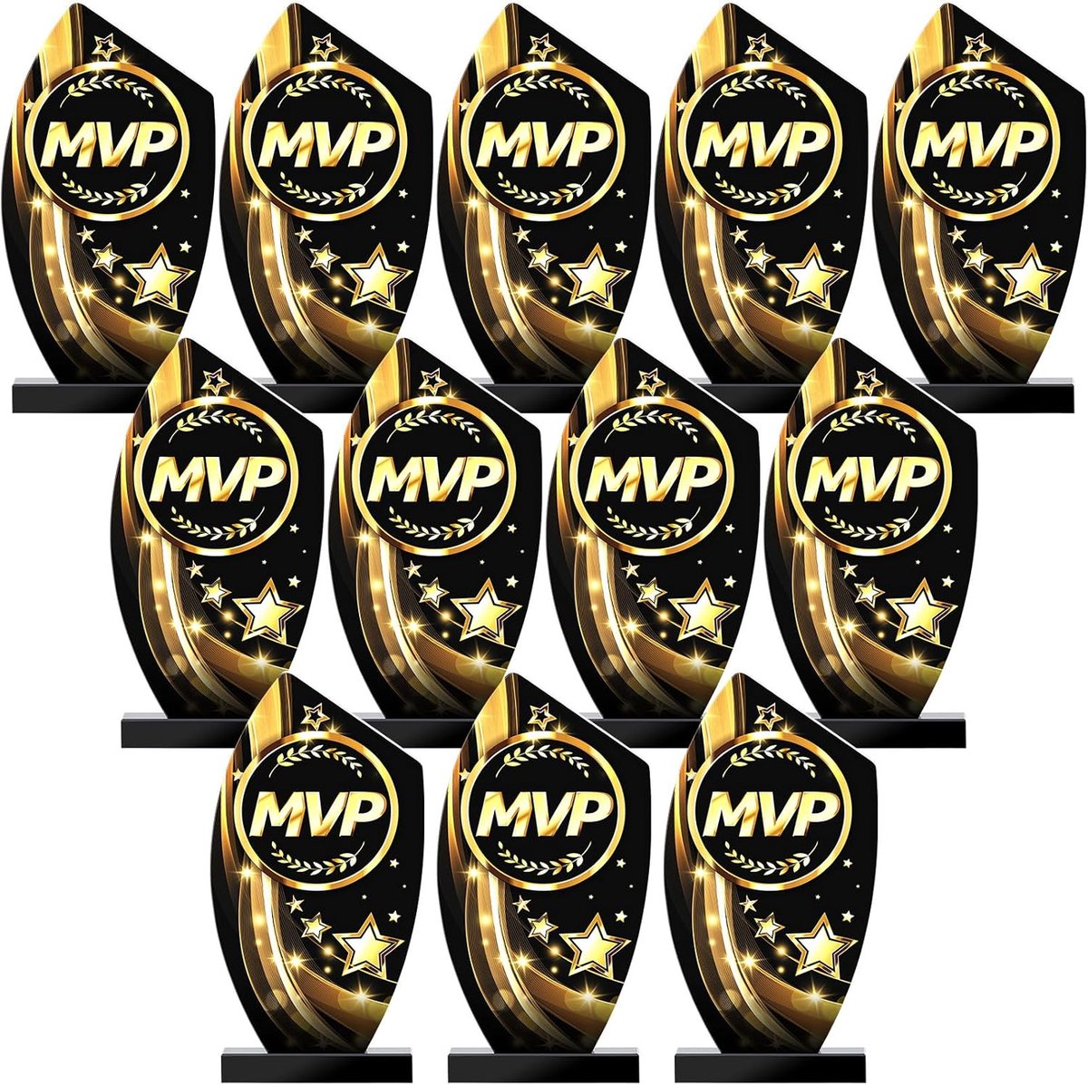 6 Stuks MVP Trofee Award Speler van het Jaar Beker voor Diverse Sporten en Prestaties