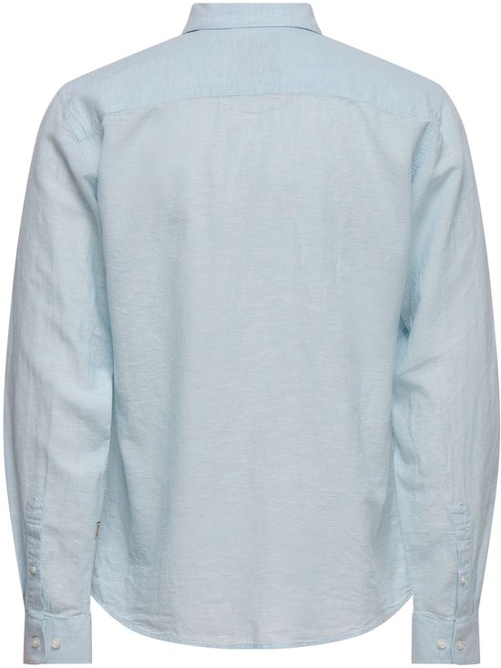 Only & Sons Shirt Onscaiden LS Chemise en lin Solid Noos 22012321 Blue cachemire Taille homme - L