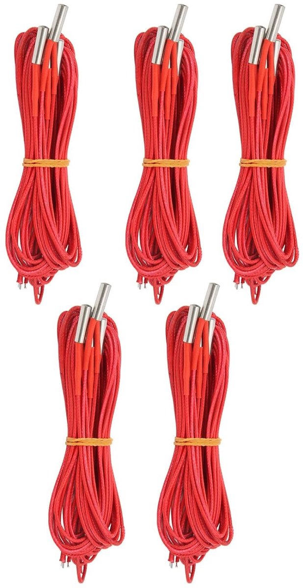 5 Stuks Heater Cartridges 24V 40W voor 3D Printer - Roestvrij Stalen Verwarmingselement