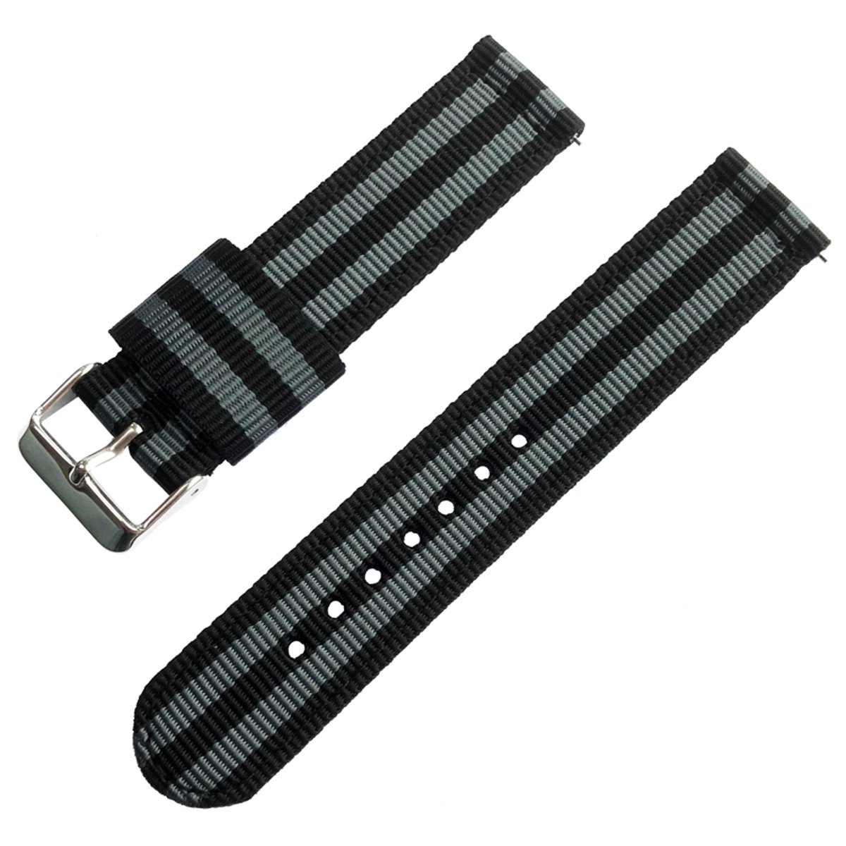 Two Piece NATO RAF Tweedelige NATO Horlogeband Nylon James Bond 18mm