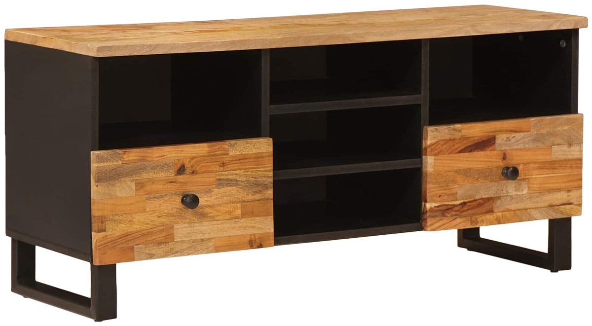 vidaXL - TV - Kast - Corona - Bruin - 100 - x - 33 - x - 46 - cm - Massief - Mango - Hout