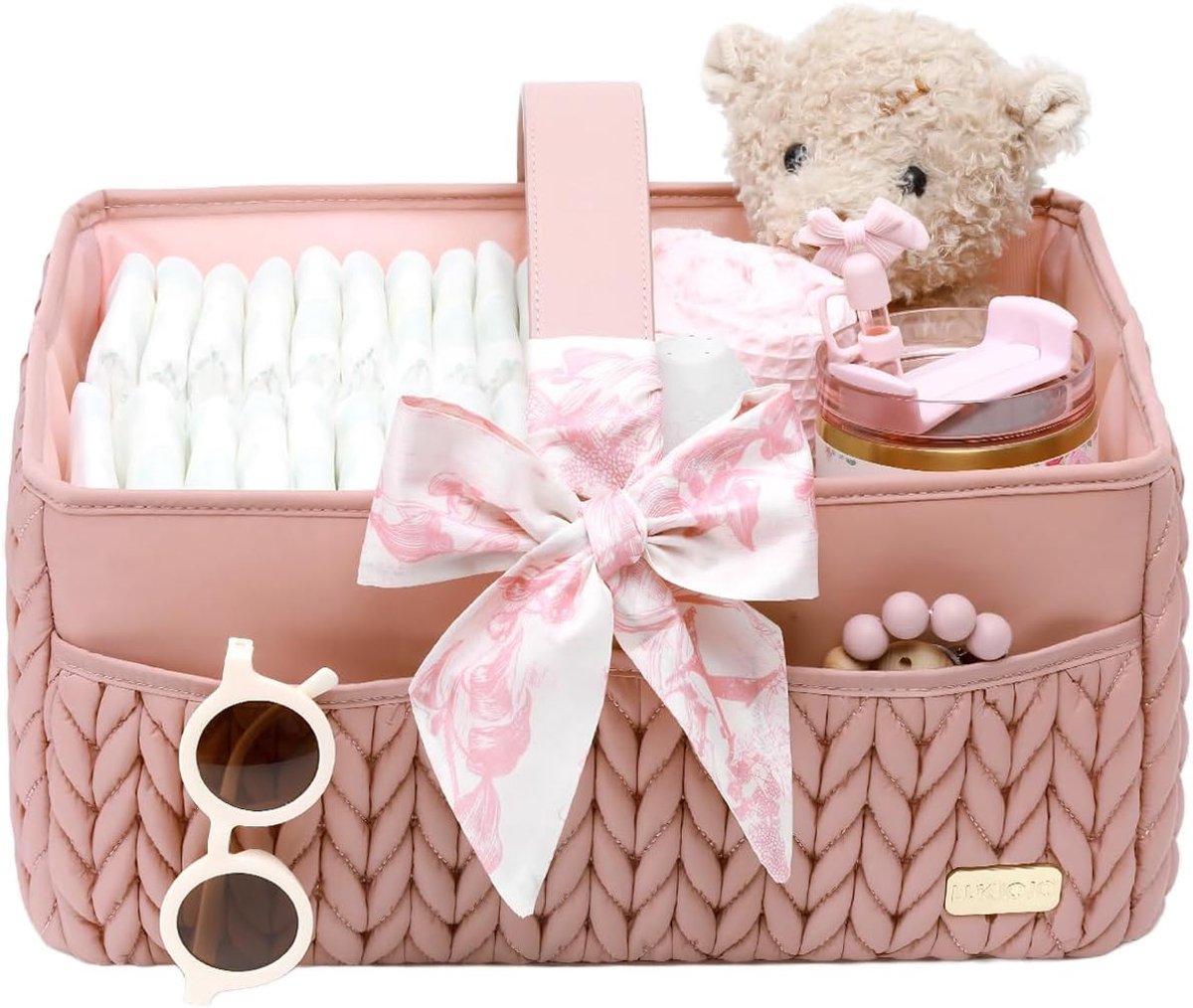 Luxe Luiertas Organizer Caddy - Draagbare Opbergmand voor Luiers en Babyartikelen