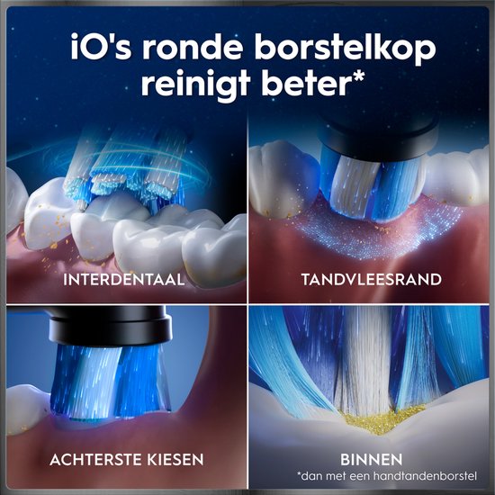Oral-B iO 10 Elektrische Tandenborstel - Zwart - inclusief Oplaadreisetui en Opzetborstelhouder
