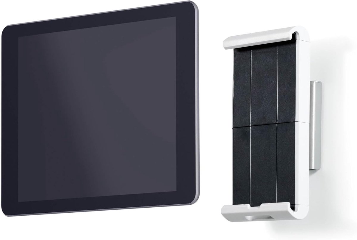 Universele Tablet Muurbeugel 7-13 inch - Draaibaar 360° & Anti-diefstal Bescherming - Wit