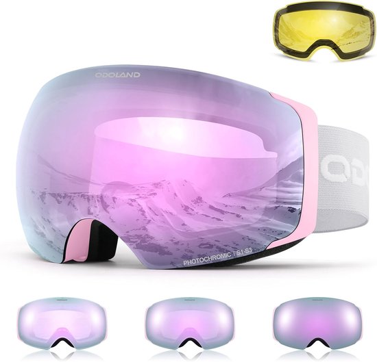 Magnetische Skibril en Snowboardbril voor Volwassenen en Kinderen – Verwisselbare Lens, UV-bescherming, Anti-condens
