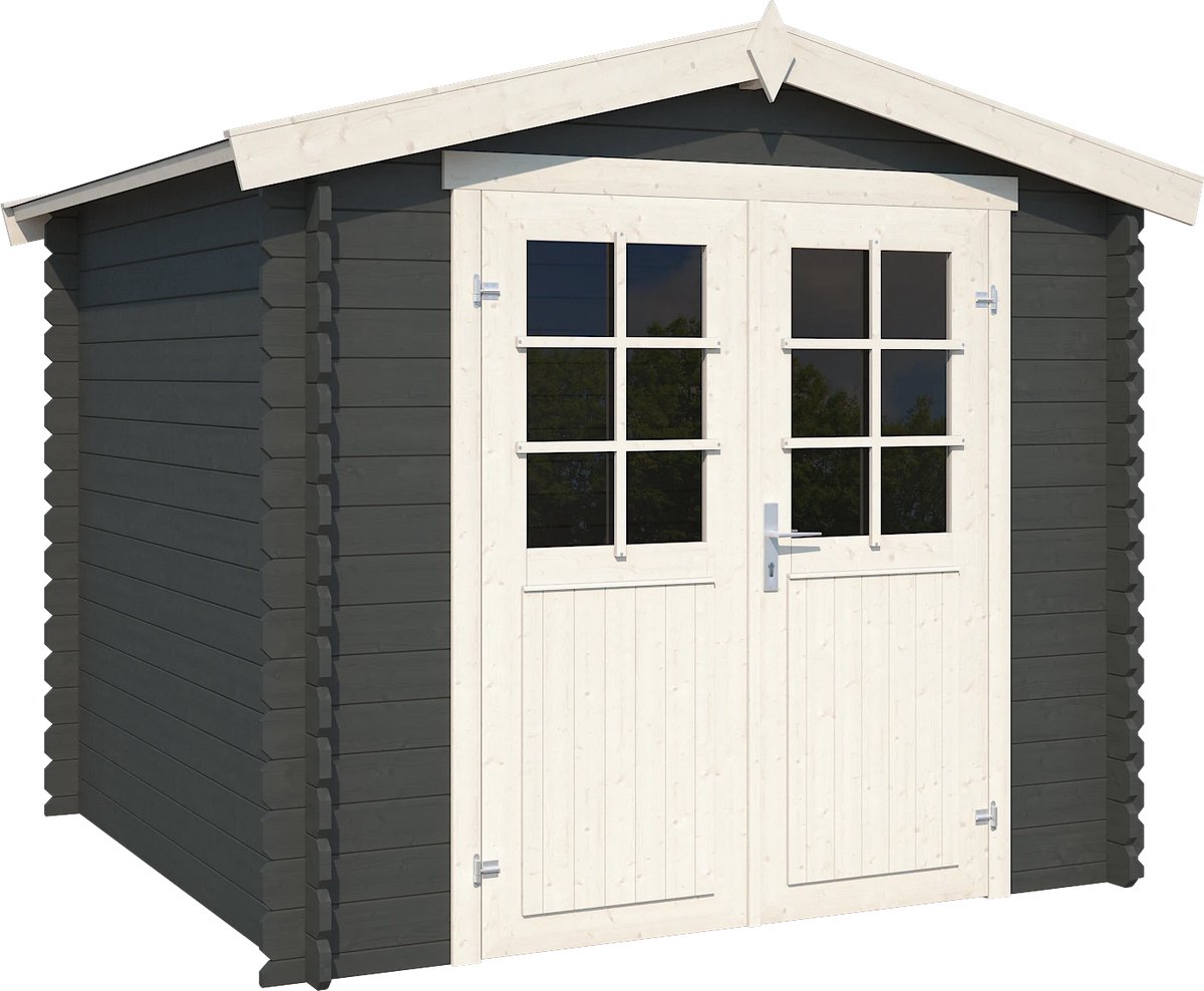 Outdoor Life Blokhut Ingo Carbon Grey-Wit 230 x 175 cm
