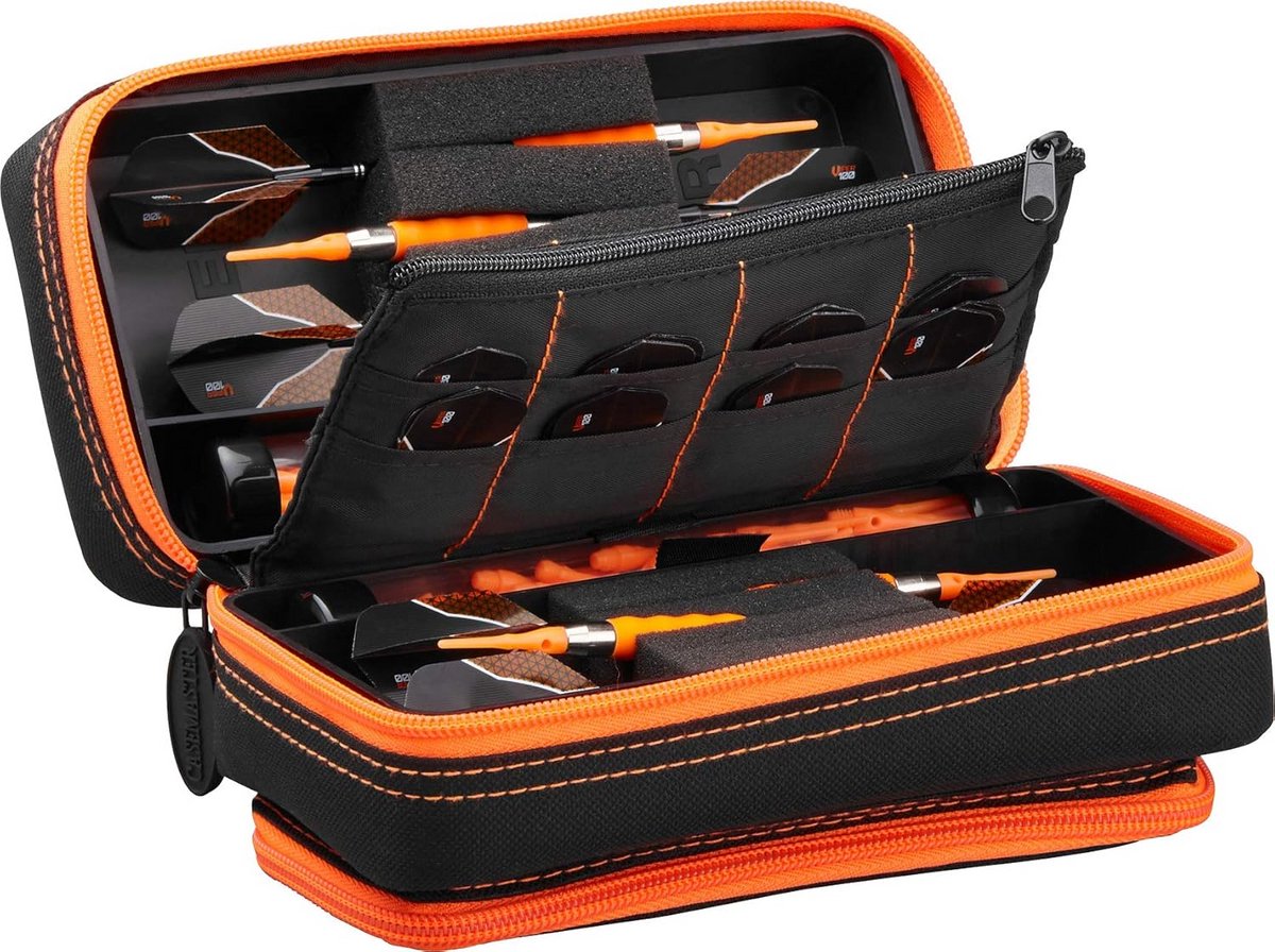 Luxe Dartkoffer voor 6 Dartpijlen - Ruim Opbergsysteem voor Accessoires en Mobiel