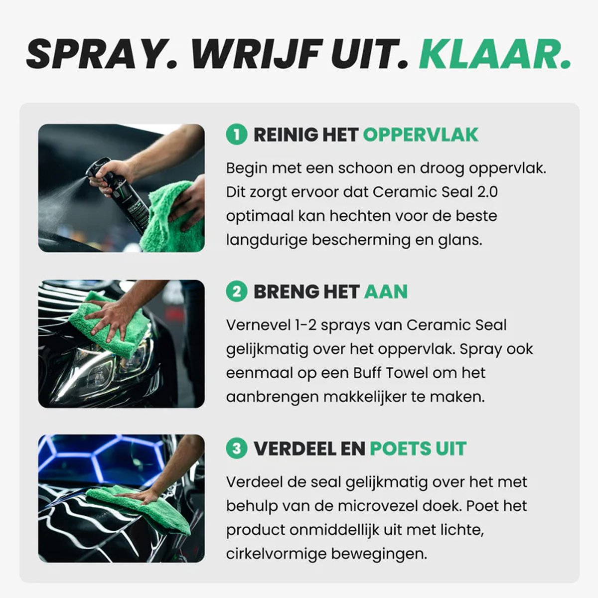 Detailrs Ceramic Seal 2.0 - Autoshampoo - Auto wassen - Autowax - Water & vuilafstotend - Voor Auto & Motor - 500ml – foto 7