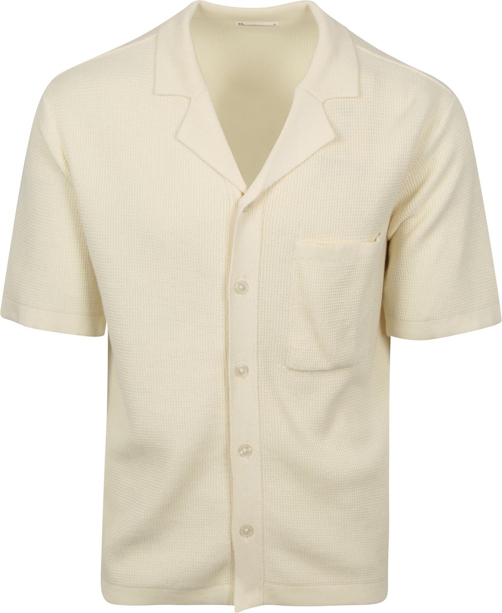 KnowledgeCotton Apparel Knitted Top Off White - Maat XL - Heren