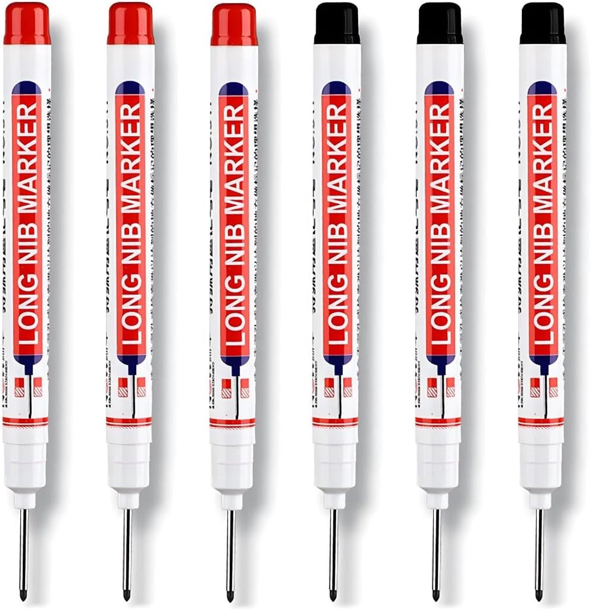 Set van 6 Dieptegatmarkers met Extra Lange Punt voor Diverse Oppervlakken