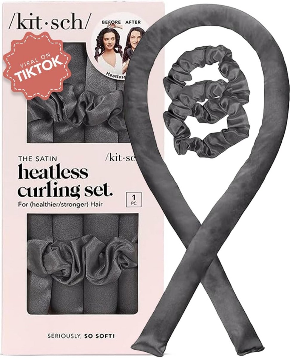 Satijnen Hitteloze Krulset voor Zachte Nachtkrullen - Pluisvrije Styling