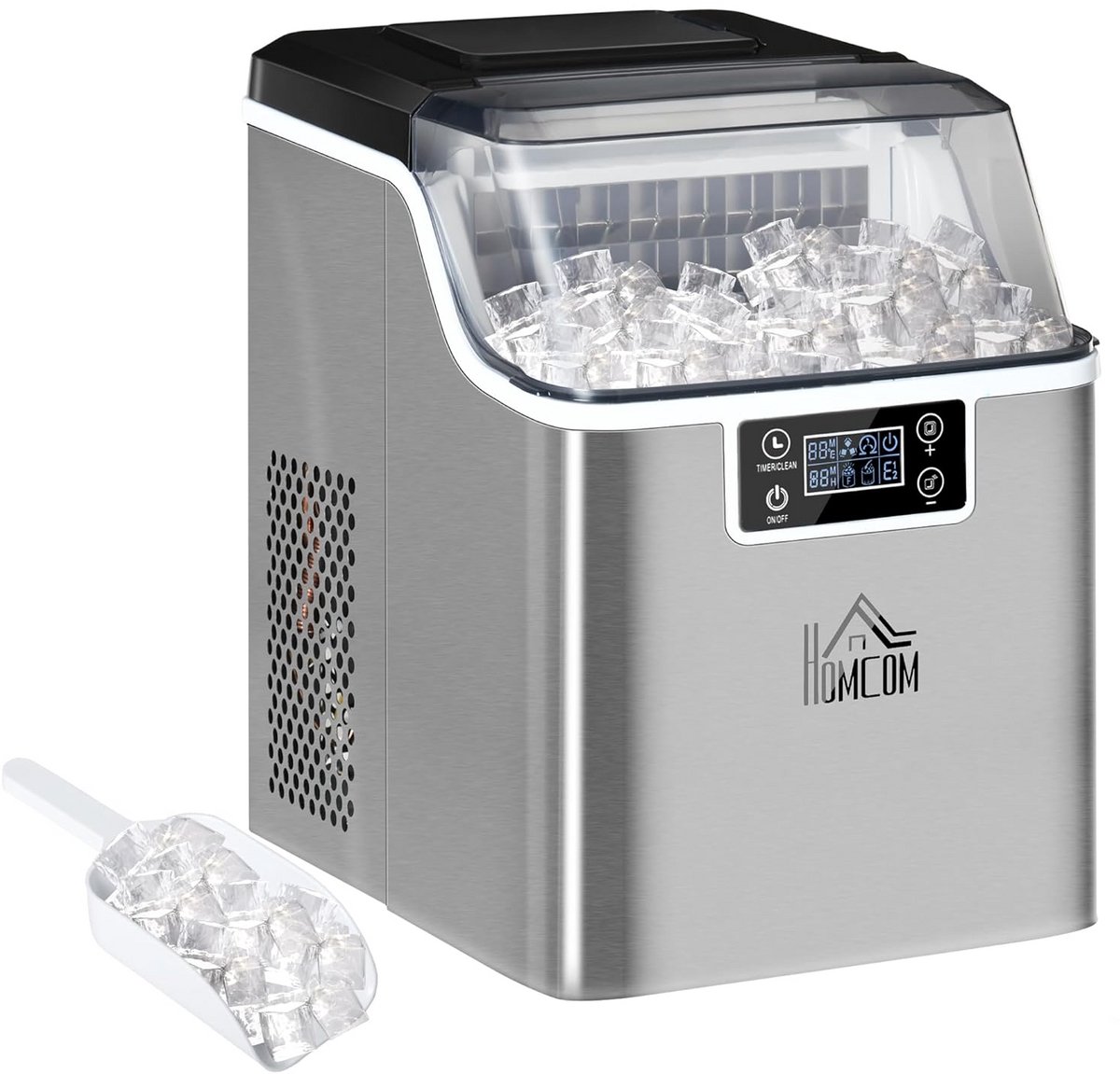 IJsmachine RVS 20 kg per dag met Waterreservoir en Digitale Display
