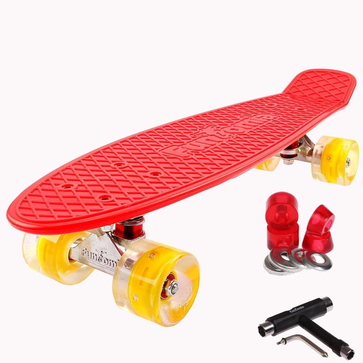 Cruiser Skateboard Miniboard 57 cm ABS Deck Aluminium Truck & LED Optie