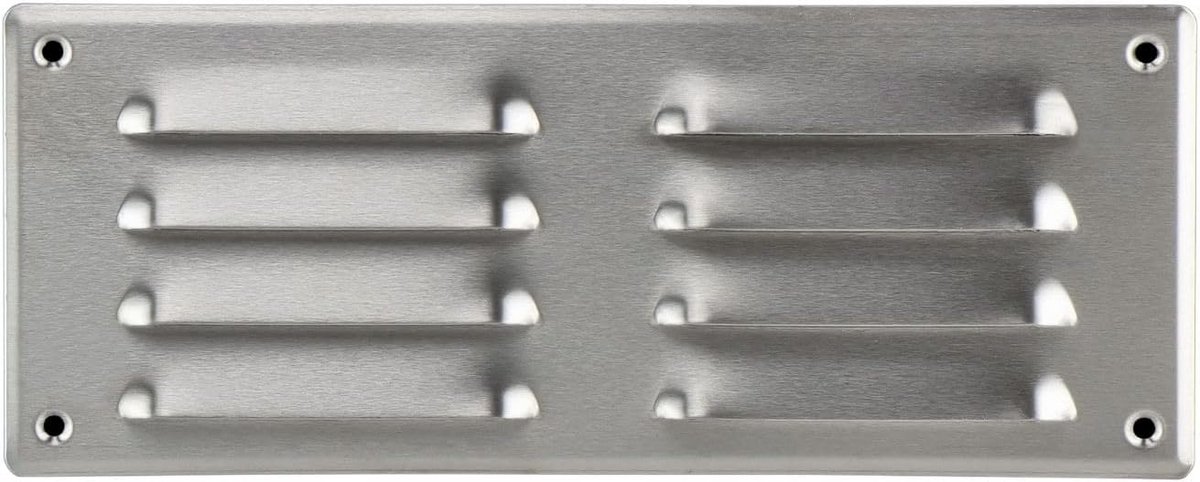 Roestvrijstalen ventilatierooster met insectenhor en muurafdekking