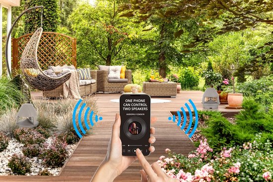 Actief Paar 360° Tuin Luidsprekers met Bluetooth - Weer- en UV-bestendig (IP56) — afbeelding 5