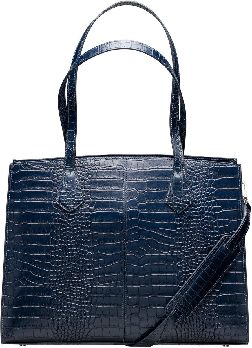 Dames Laptoptas 14 Inch Lichtgewicht Tote Bag met Vakken Blauw