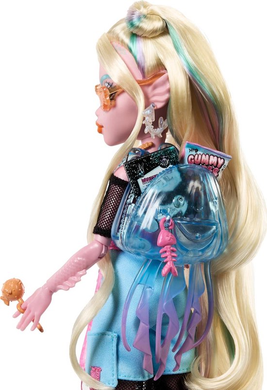 Poppenhousepop Lagoona Blauw met Visvriendje, Rugzak en Schoolaccessoires van Merkloos — afbeelding 5