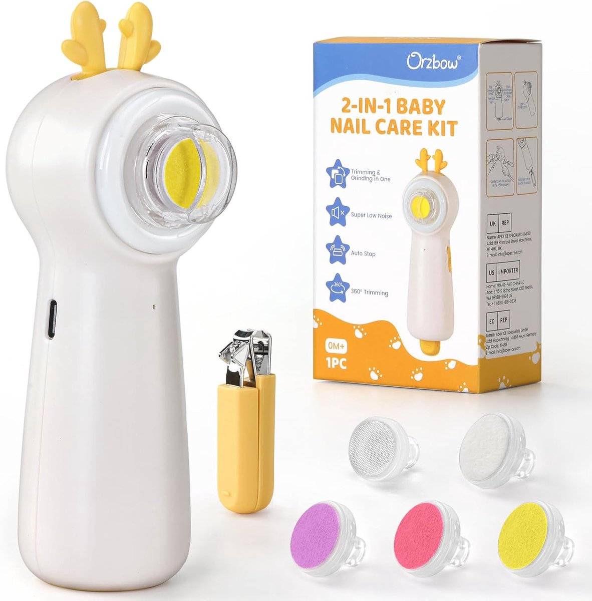 Elektrische Nagelknipper en Vijlset voor Baby's en Volwassenen - Veilig en Stil
