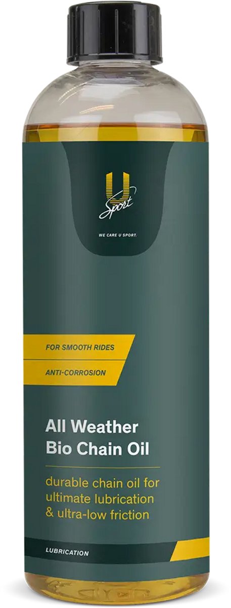 U-Sport All Weather Bio Chain Oil - 700 ml - Grootverpakking & Navulling - Biologische Kettingolie - Race, MTB & Gravel