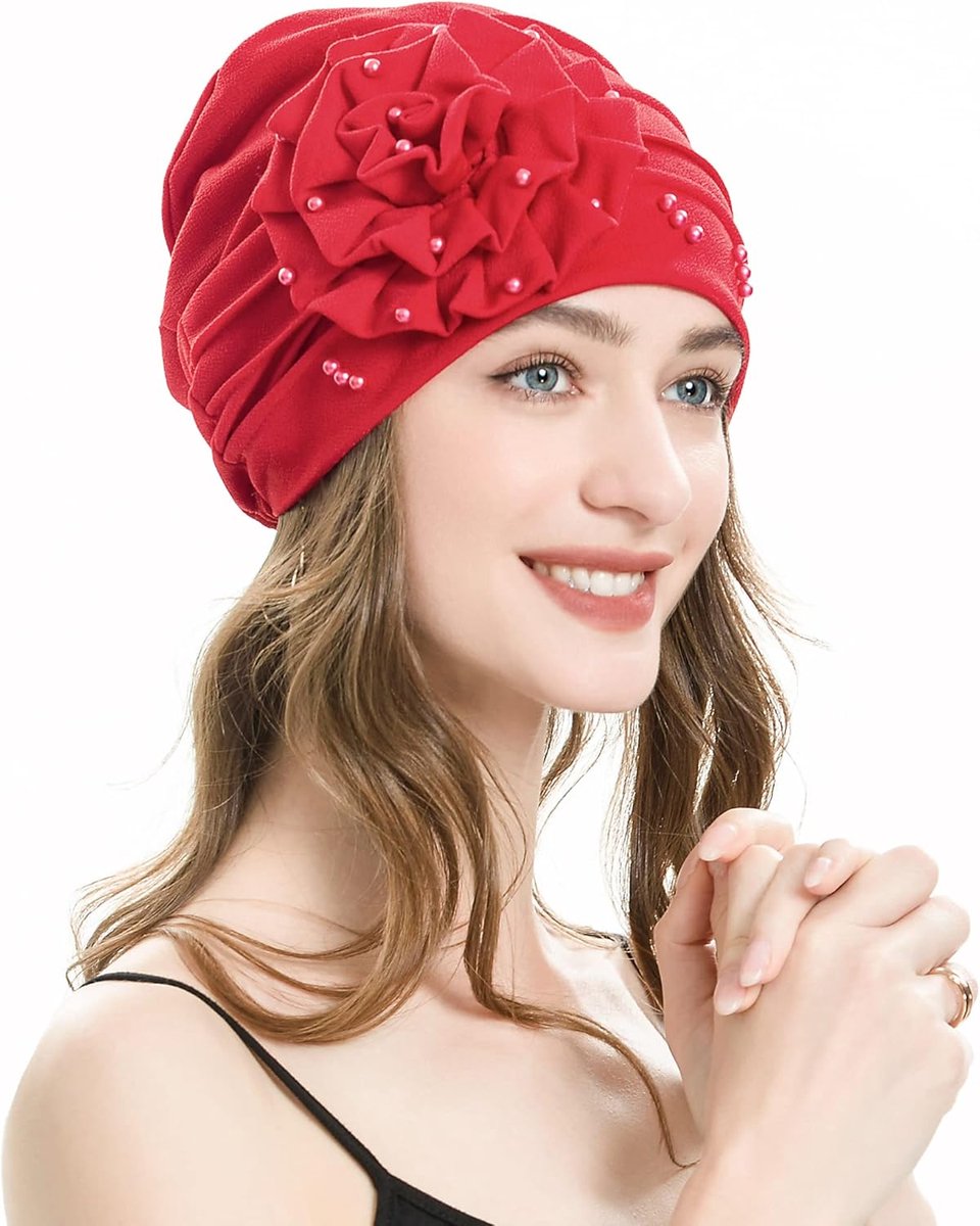 Dames zomer muts met elegant bloemenpatroon