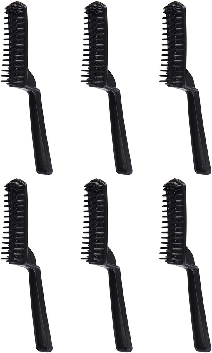 6x Haarverf Kleur Applicator Set met Praktische Hoekige Kam en Borstel