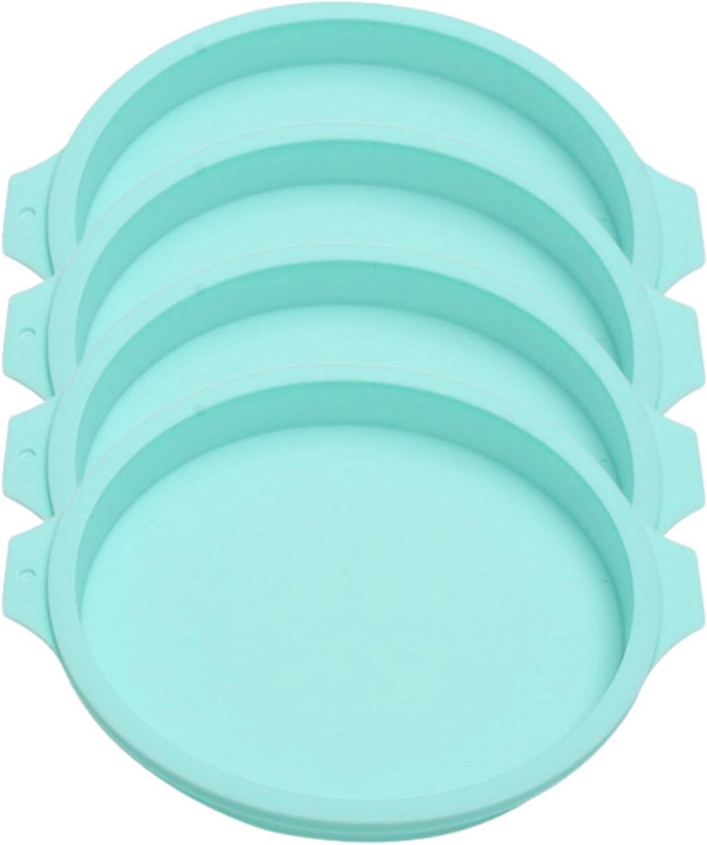 Set van 4 Ronde Siliconen Cakevormen - 20 cm - Ideaal voor Laagjescake en Kaascake