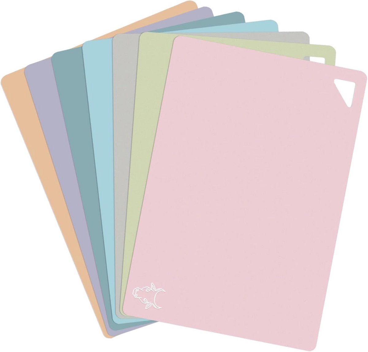 Flexibele Snijplanken Set (7 Stuks) - Antislip Keukenmatten met Handvatten en Pictogrammen