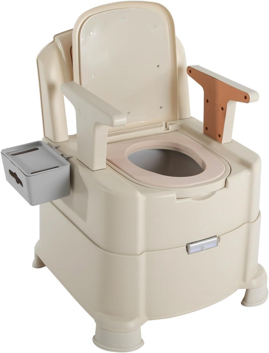 Draagbaar Toilet met Lichtfunctie voor Camping en Thuisgebruik