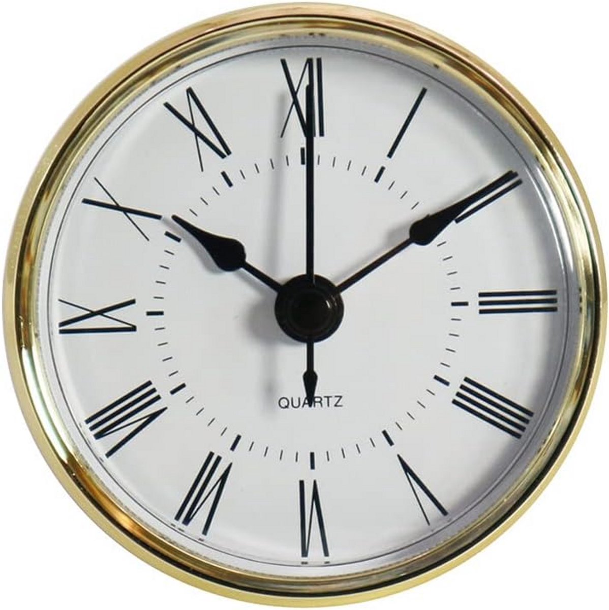 Ronde Quartz Klok Insert met Romeinse Cijfers voor Huisdecoratie