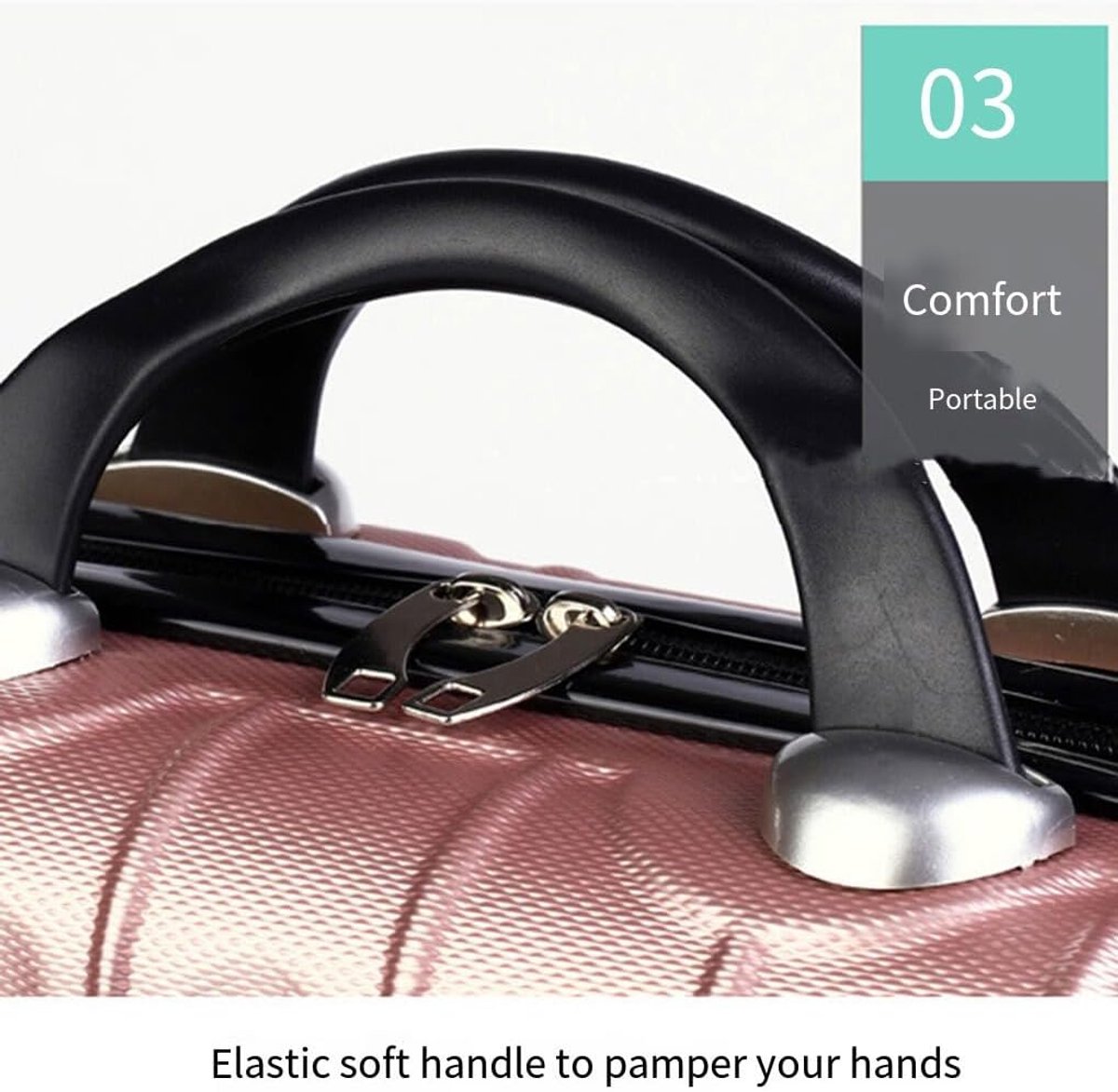 ABS Make-up Organizer Koffer Box met Handvat voor Cosmetica en Toiletartikelen