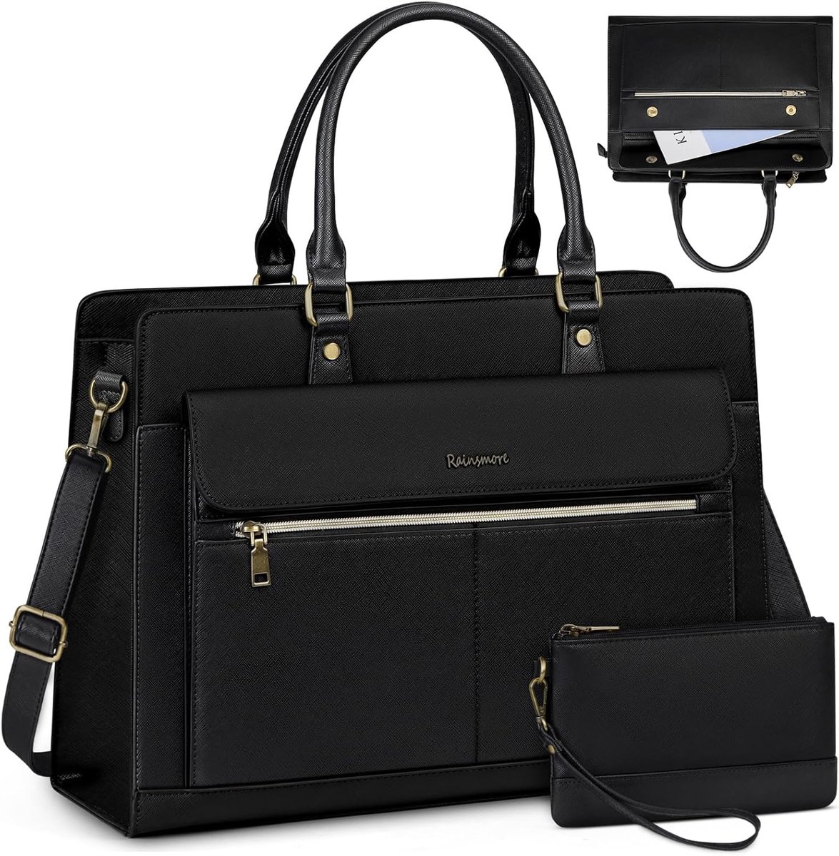 Grote Dames Shopper Tas met Losse Portemonnee - 2-Delige Set