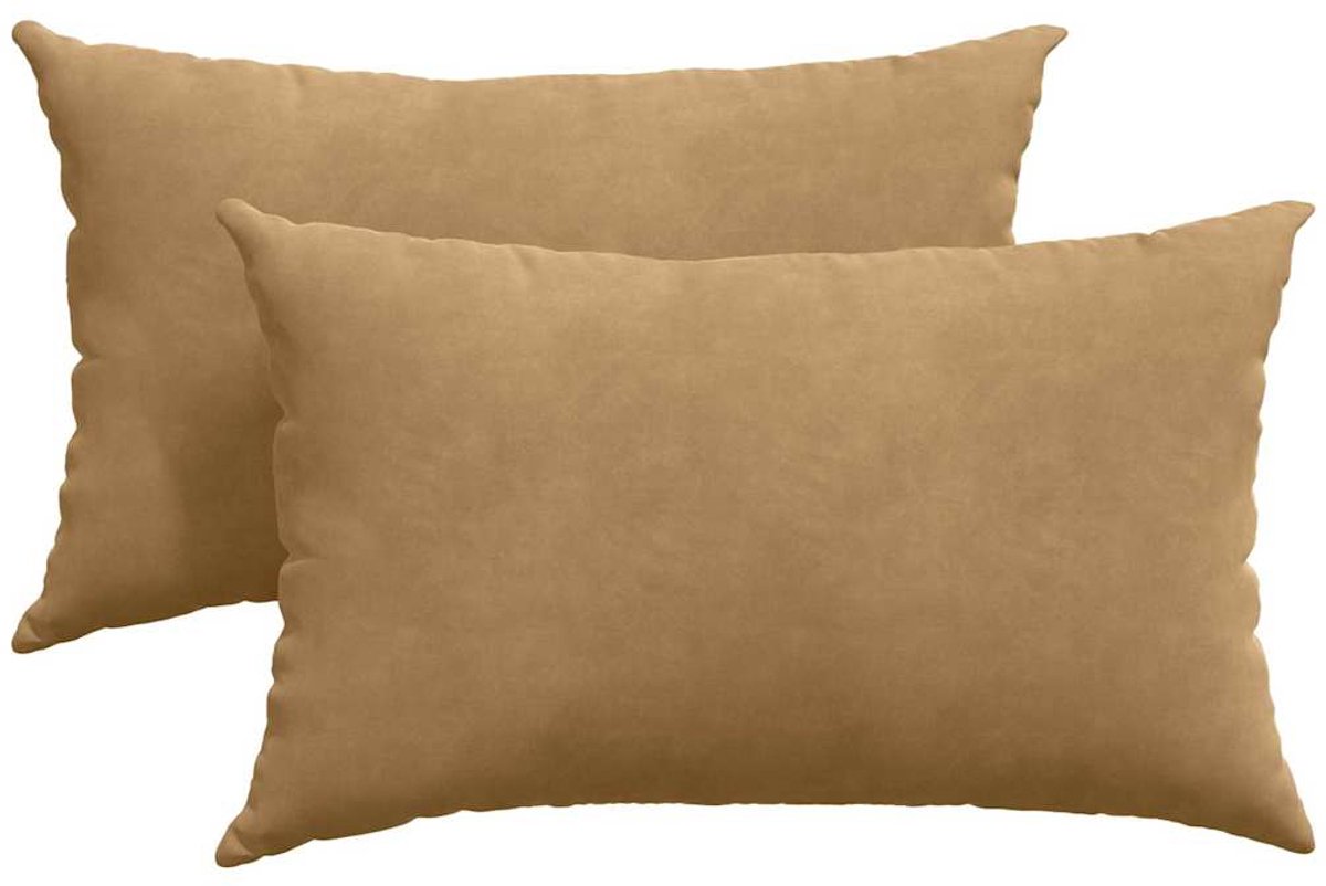vidaXL Zitkussens - 2 - st - fluweel - Bruin - 50 - x - 30 - cm