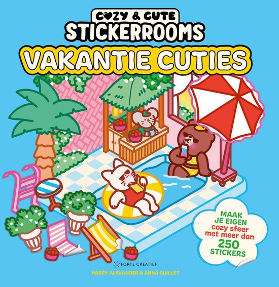 Cozy & cute stickerrooms - Vakantie Cuties - cover