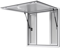 VEVOR 915x915mm Food Stand Serveerraam Luifel Food Cart Service Raam