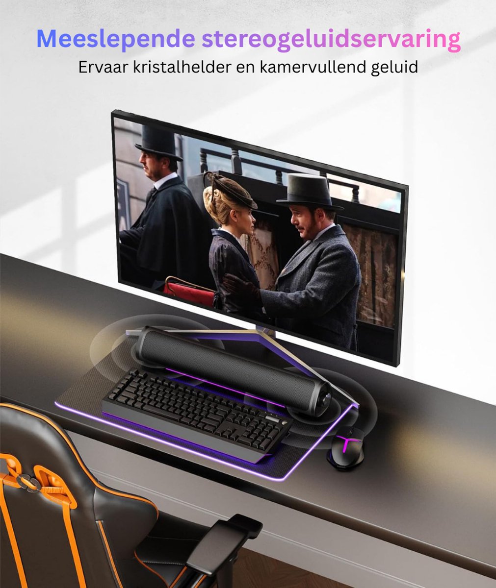 Soundbar Plug & Play 6W Soundbar voor PC - afbeelding 2