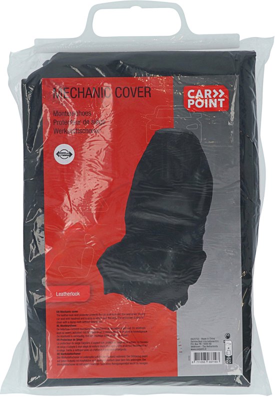 Carpoint Monteurshoes Lederlook - Autostoelhoes - Kunstleer - Zwart van Carpoint — afbeelding 3