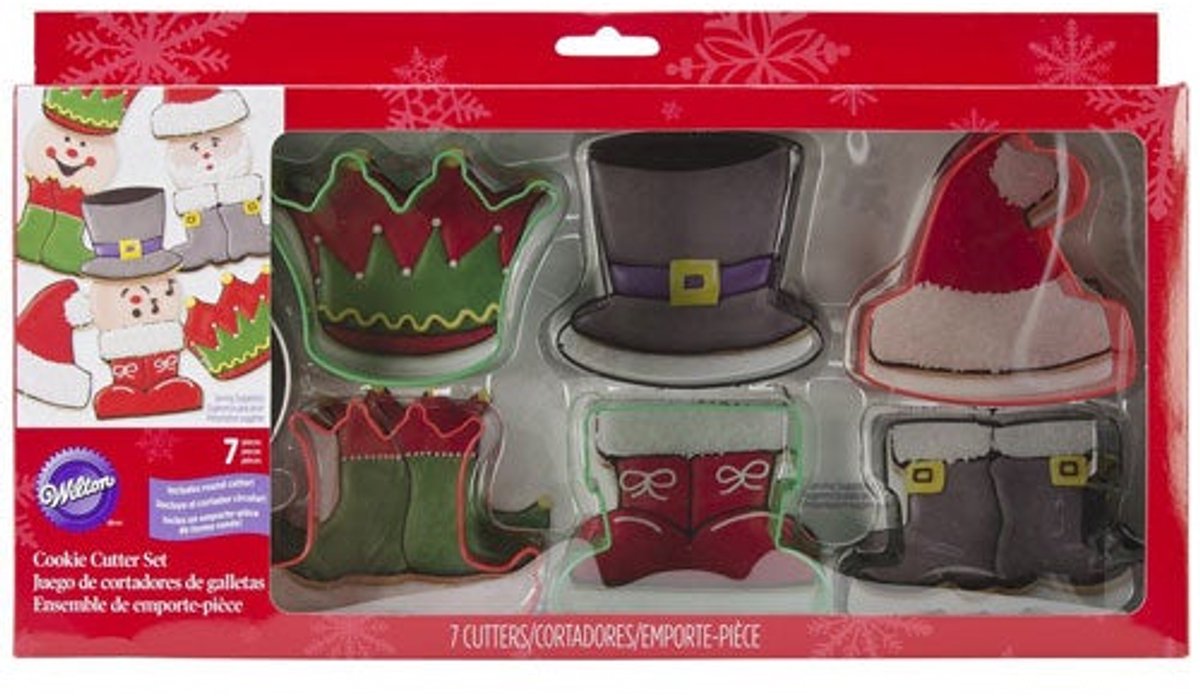 Wilton Uitsteekvormpjes Set - Koekvormpjes - Kerstmis - 7 Stuks