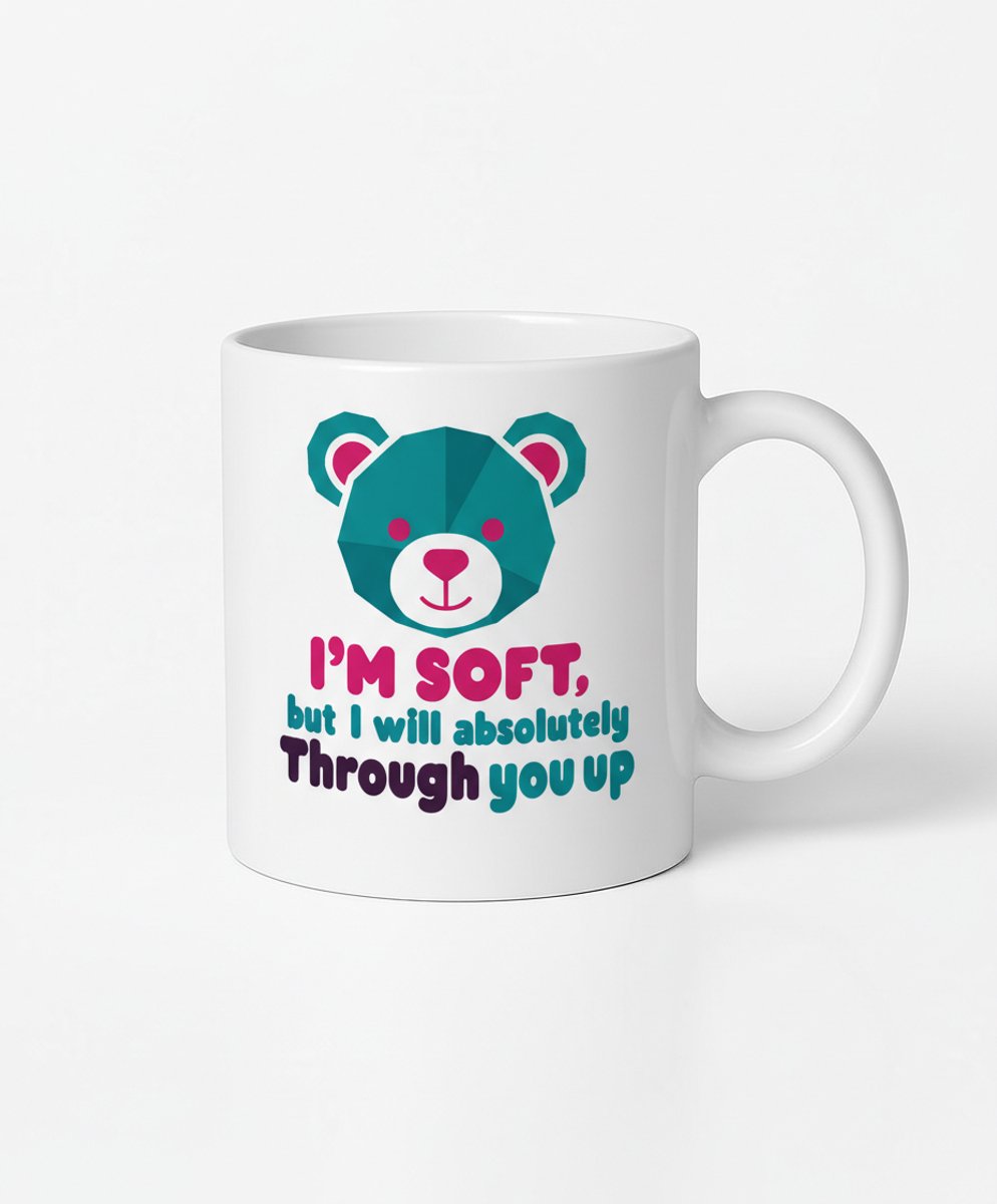 I'm Soft Teddy Beer Mok - Grappige Cadeau Idee