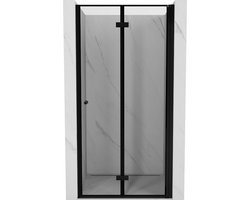 Mexen Mist-F opvouwbare douchedeur rechts 75 , zwart frame, zwart - 8A6-075-000-70-70-P