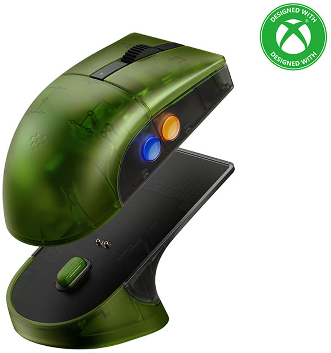 8Bitdo Retro R8 Mouse - Xbox Edition muis Gamen Ambidextrous RF Wireless + Bluetooth + USB Type-C Optisch 26000 DPI