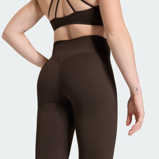 Adidas Performance Workout Essentials Knit Scrunch 7/8 Legging - Dames - Bruin van Adidas — afbeelding 3