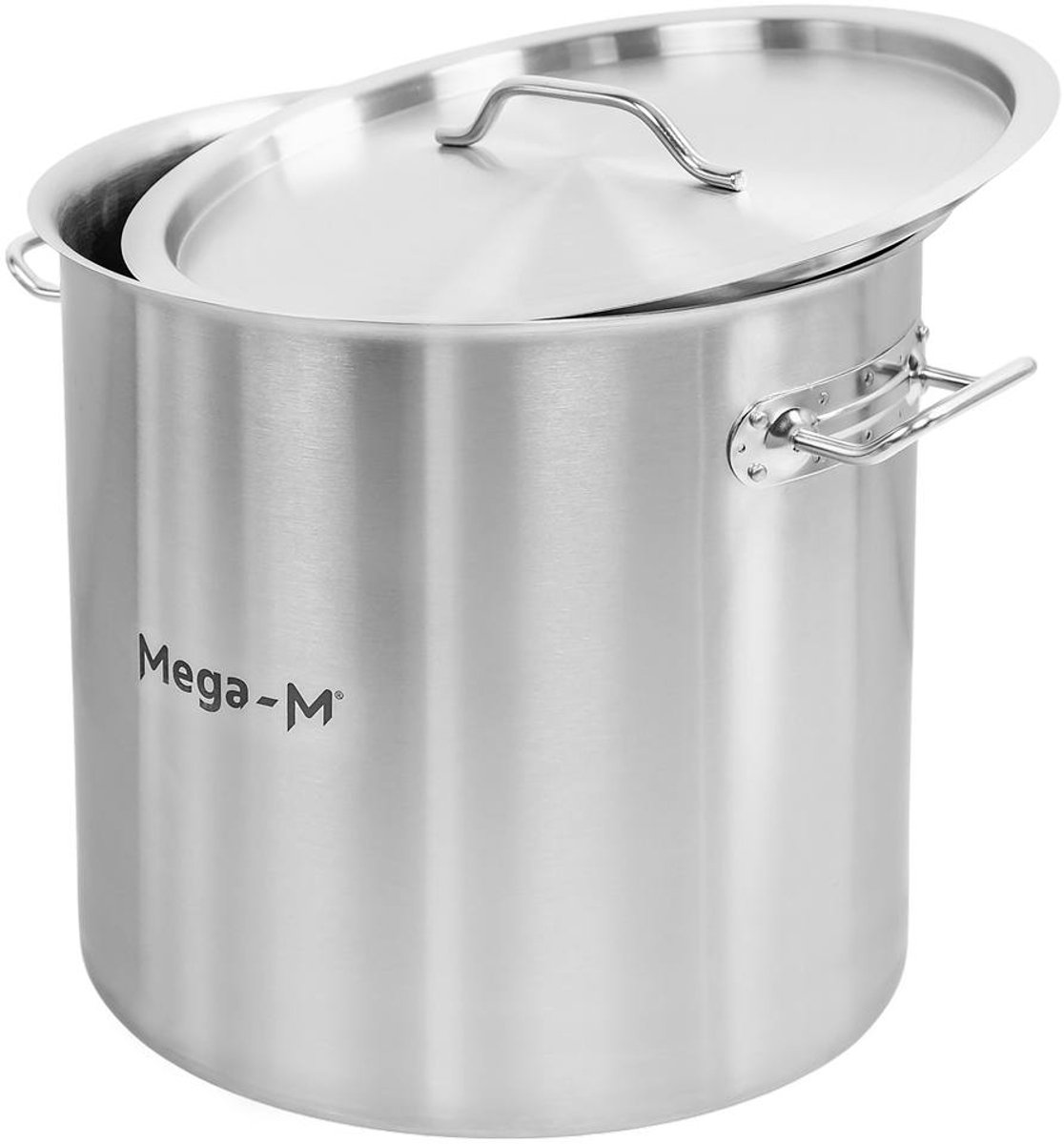 Hoge cateringpan met deksel Mega-M Standard 25l diameter 32 cm x hoogte 32 cm N
