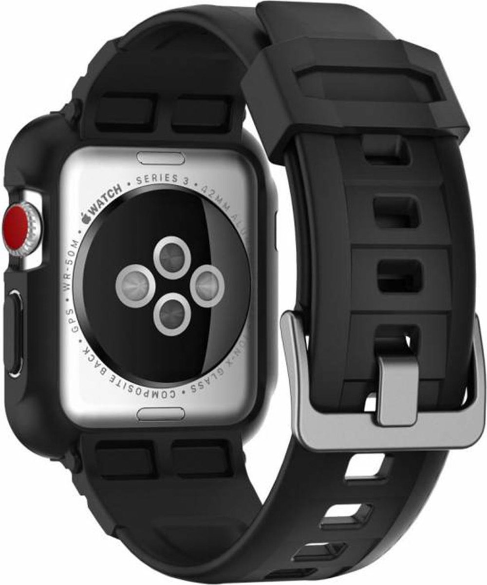 Spigen Apple Watch 42 mm Rugged Armor Hoesje - Zwart | bol.com