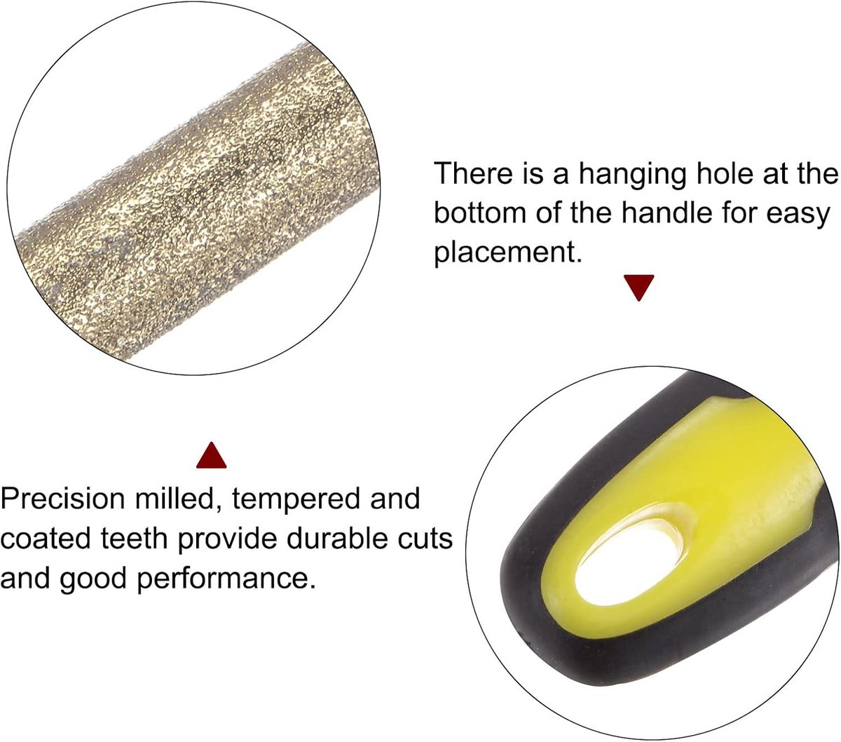 Diamant Kettingzaagvijl Set - Ronde Vijlen 4mm, 80 Grit met Ergonomisch Handvat voor Scherp Maken