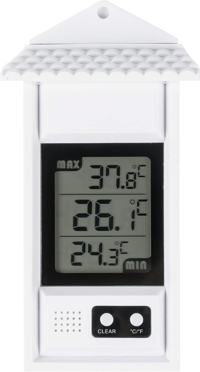 Digitale Binnen Buiten Thermometer met Min Max Weergave - Weerbestendig