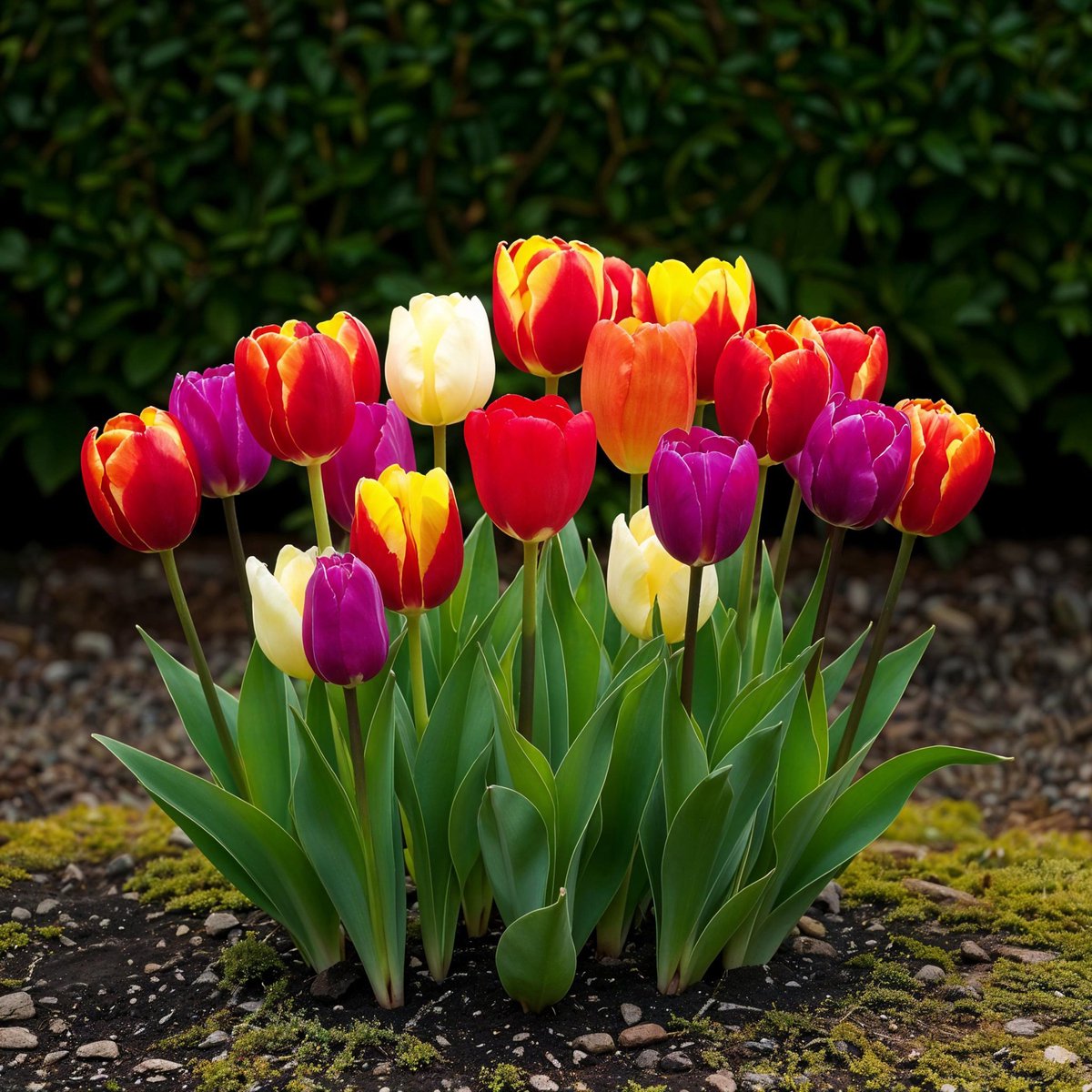 Green boutiQ - 15x Tulipa Triumph Mix - Triomftulp mix - Diversen - Voorjaarsbloeier - Bolmaat 11/12